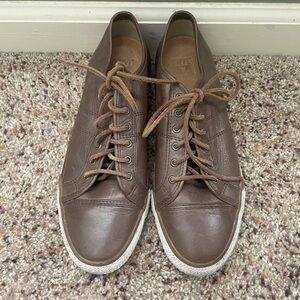 Frye “Mindy” brown leather sneakers Wm’s 9.5